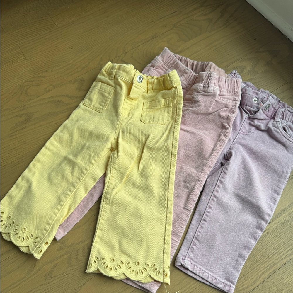 Set of 3 spring inspired toddler pants